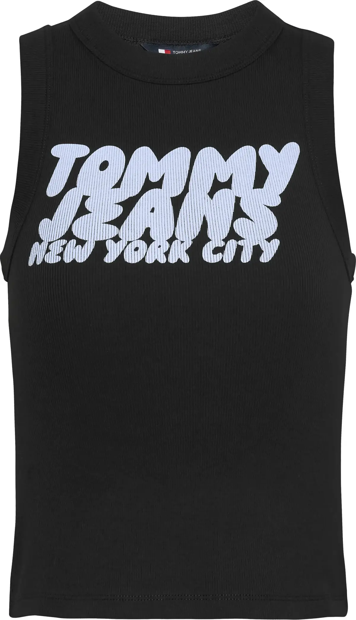 Tommy Hilfiger TJW SLIM SH TJ BUBBL, BDS Siyah Kadın T-Shirt & Polo