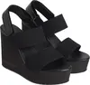 Calvin Klein WEDGE SANDAL WEBBING, 0GJ Siyah Kadın Terlik