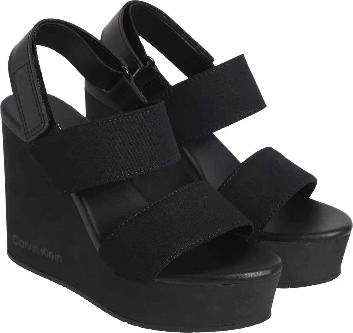 Calvin Klein WEDGE SANDAL WEBBING, 0GJ Siyah Kadın Terlik
