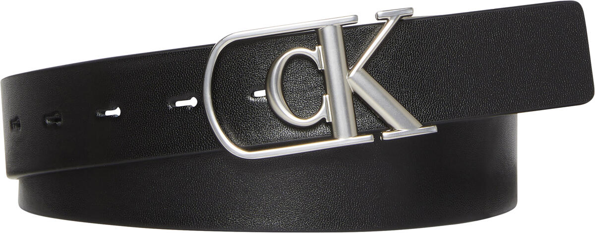Calvin Klein CURVE MONOGRAM BUCKLE 32MM REV Gri Erkek Kemer Calvin Klein CURVE MONOGRAM BUCKLE 32MM REV Gri Erkek Kemer