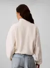 Calvin Klein SHERPA 1/4 ZIP CONTR, YAS Bej Kadın Sweatshirt