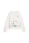 Puma X LIBERTY Oversized Crew FL Kırık Beyaz Kadın Sweatshirt
