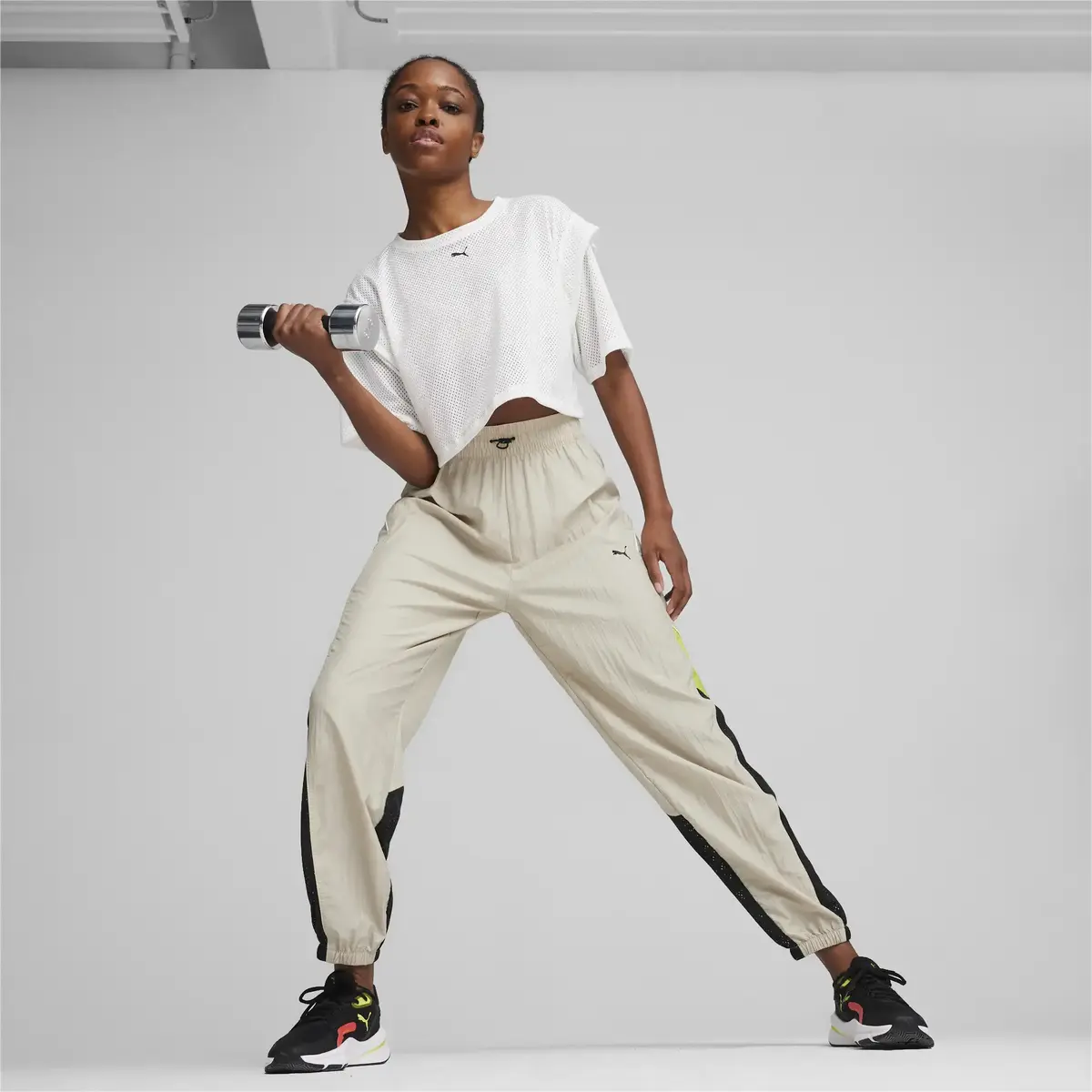 Puma FIT MOVE MESH CROP TEE Beyaz Kadın T-Shirt