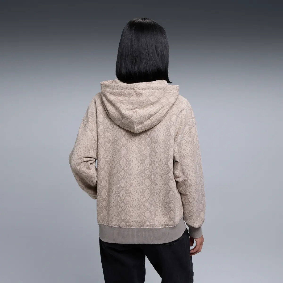 PUMA SNAKE PACK Relaxed Hoodie Bej Kadın Sweatshirt
