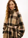 WOOL CHECK BELTED RL, 0M7