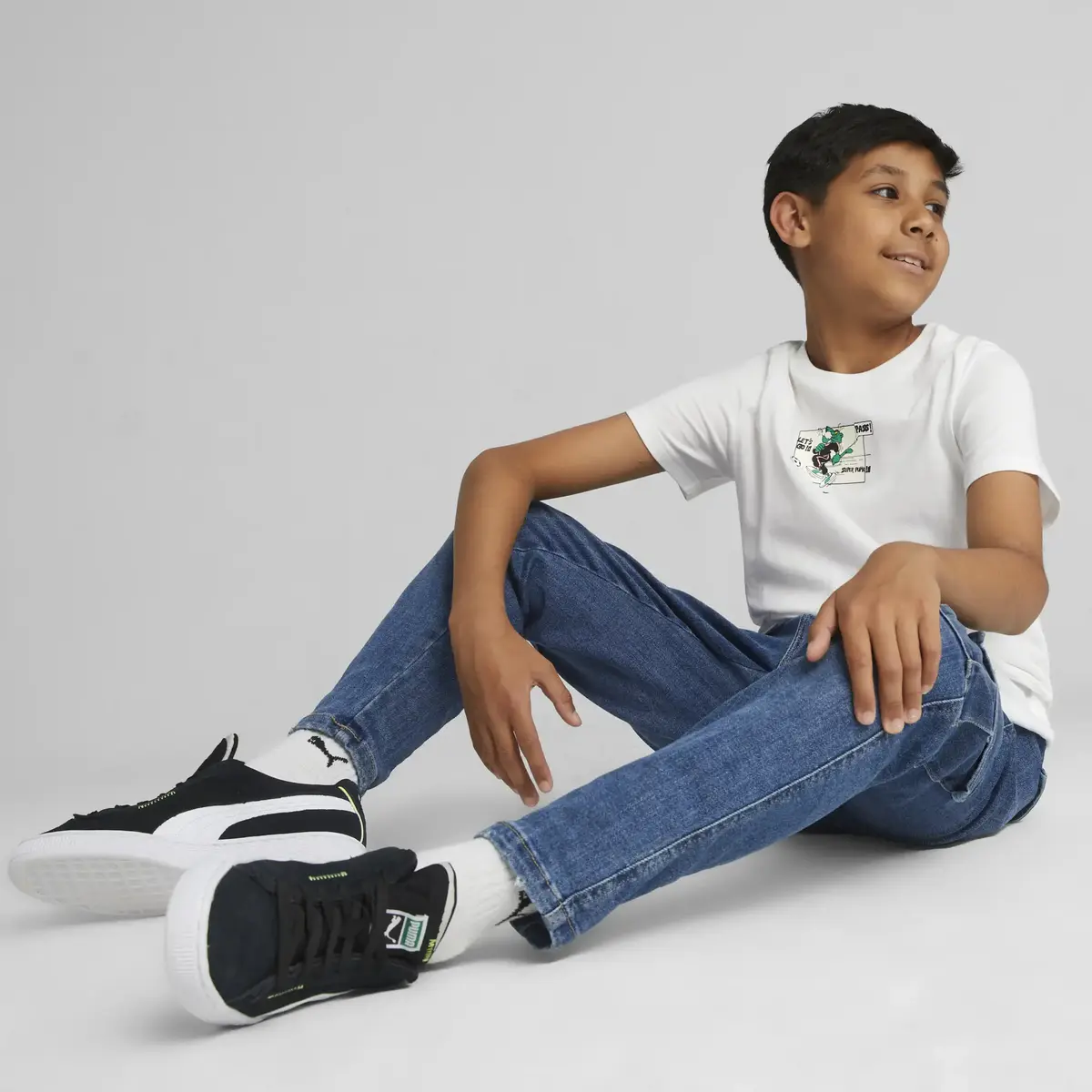 Puma CLASSICS SUPER Tee B Beyaz Erkek T-Shirt & Polo