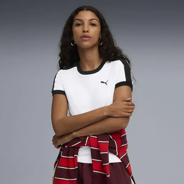 Puma T7 Slim Tee Beyaz Kadın T-Shirt