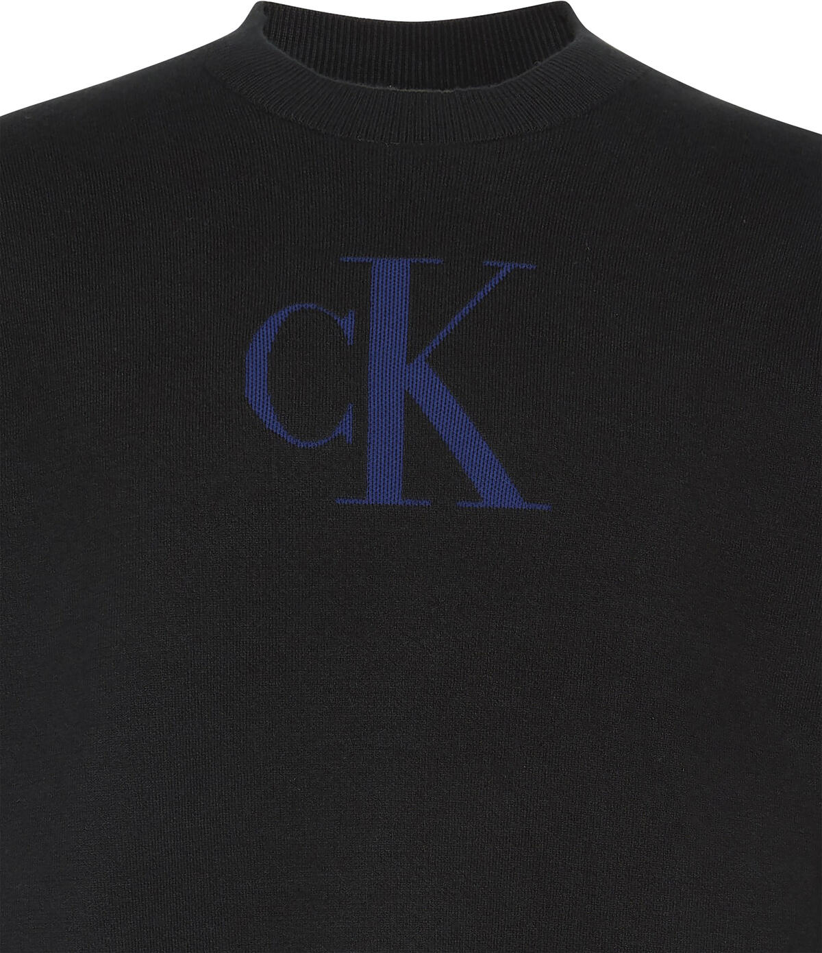 Calvin Klein LS CTTN CASHMERE 3D LOGO CRWNK S Siyah Erkek Sweatshirt