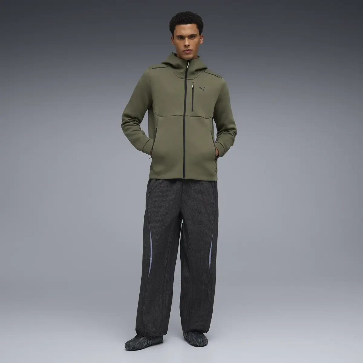 PUMA PUMATECH Full-Zip Hoodie DK Yeşil Erkek Hoodie