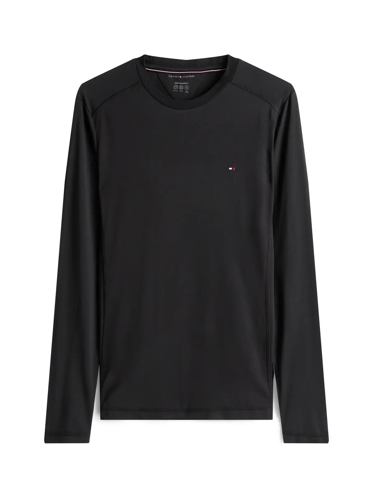 Tommy Hilfiger PERFORMANCE LS TEE, BDS Siyah Erkek T-Shirt