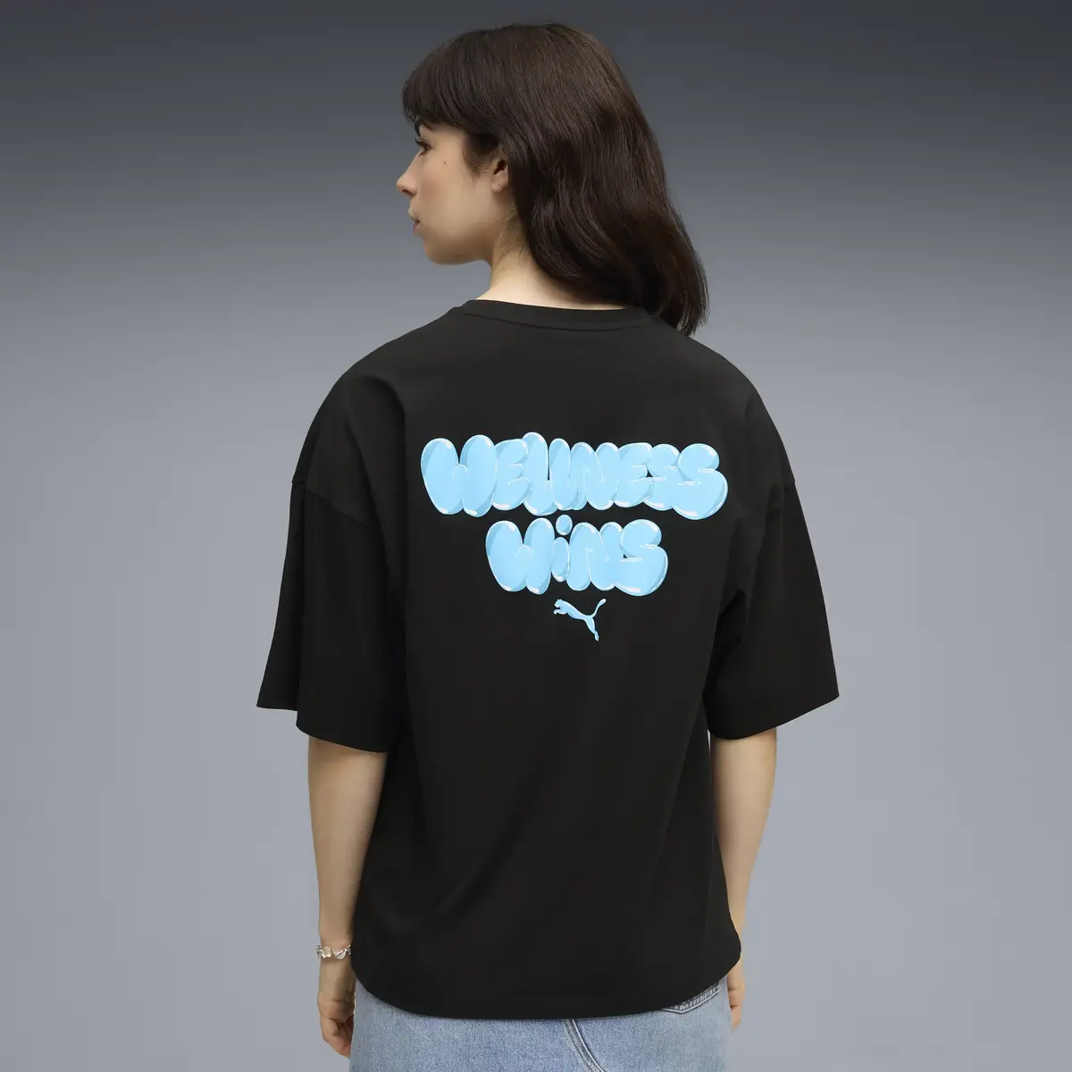 PUMA GRAPHICS Tee Siyah Kadın T-Shirt