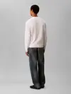 Calvin Klein LS EU 350 TERRY Beyaz Erkek Sweatshirt