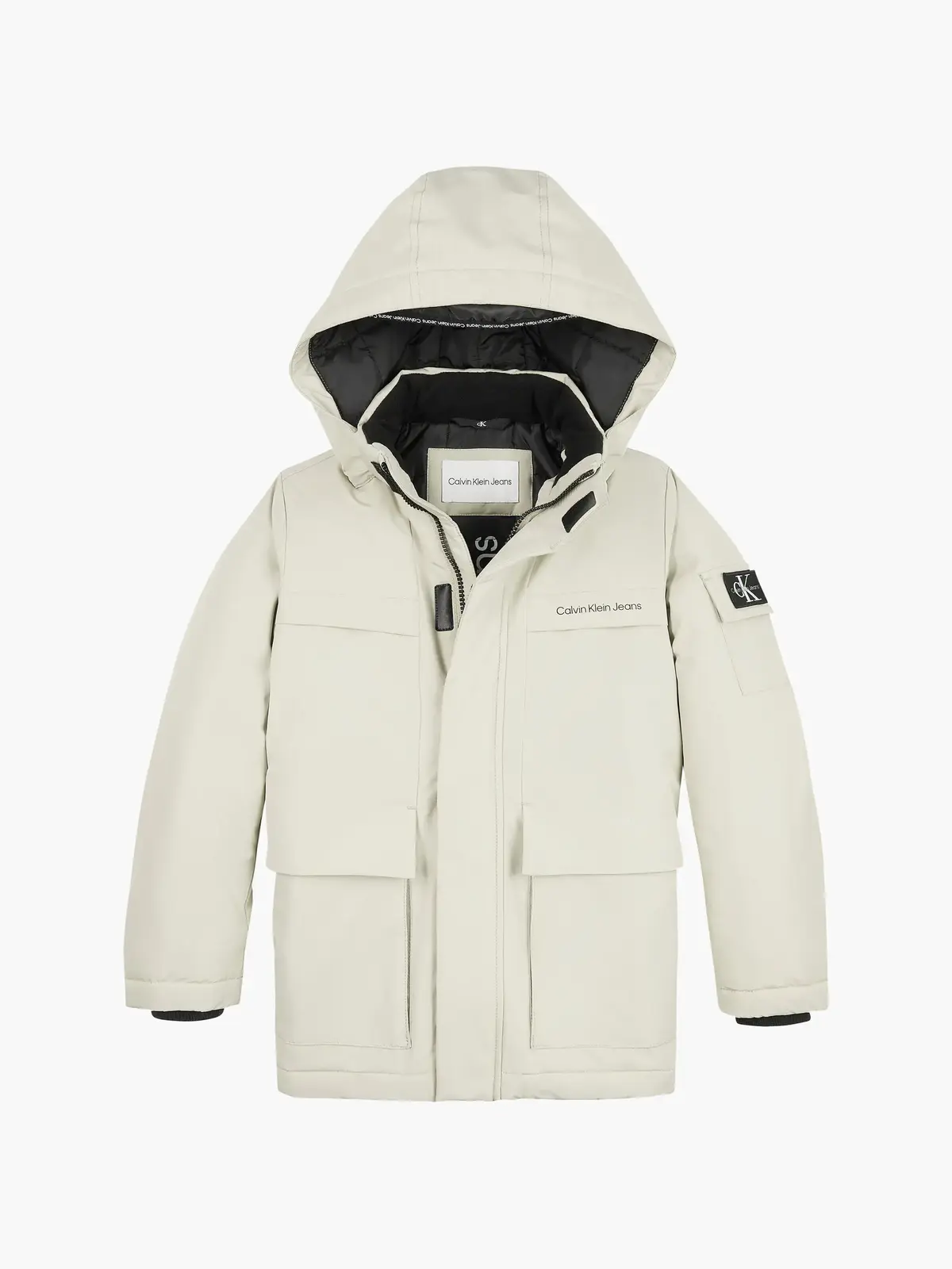 Calvin Klein BACK TO SCHOOL JACKE Erkek Krem Şişme Mont