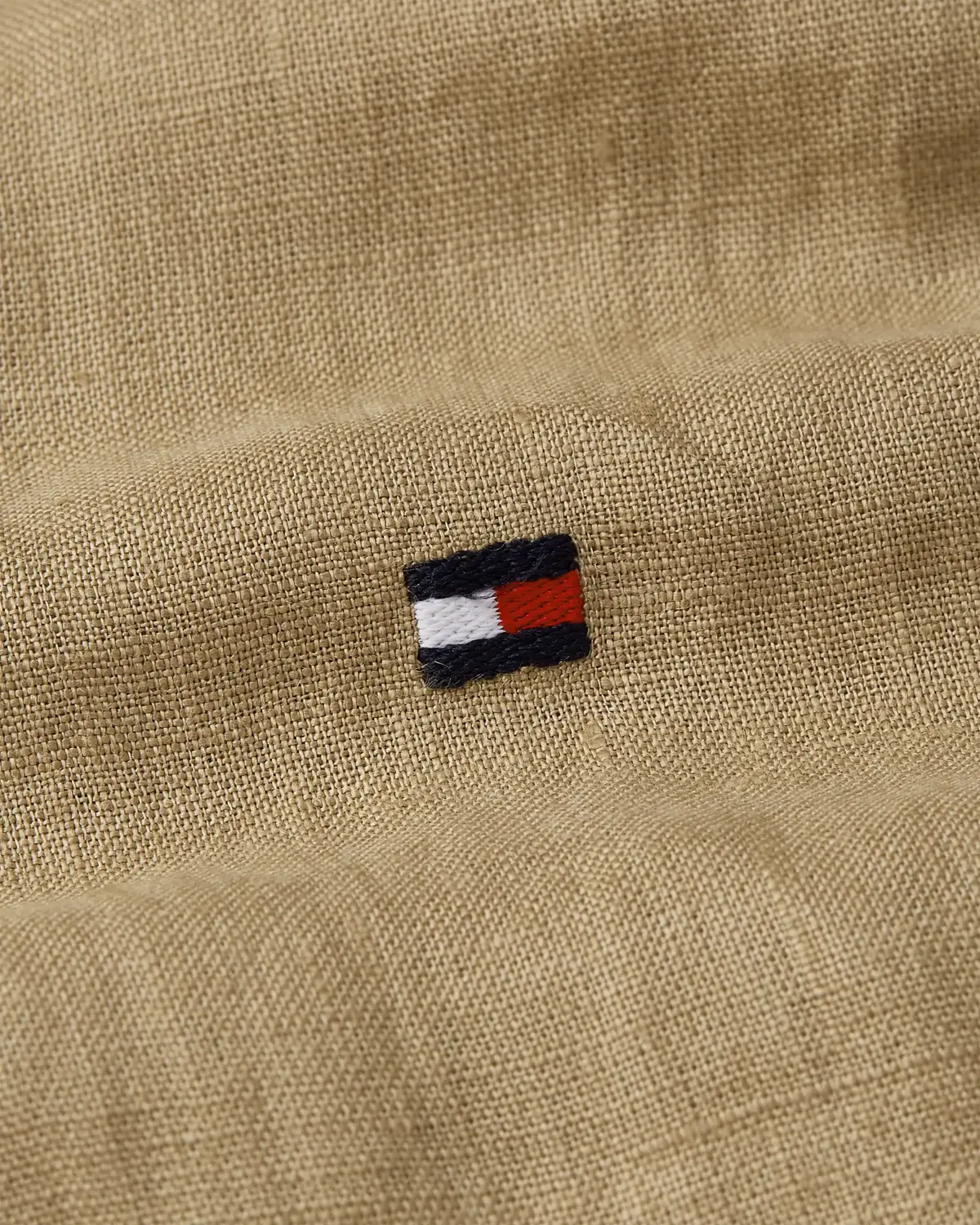 Tommy Hilfiger ESS LINEN S/S MIDI S, AEH Bej Kadın Elbise-Etek