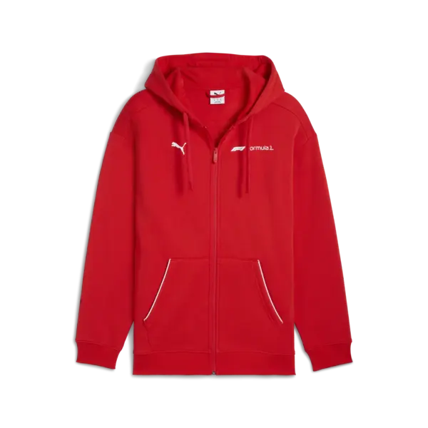 Puma F1 Essential+ Fullzip Hoodie Kırmızı Erkek Sweatshirt