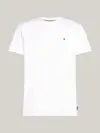 Tommy Hilfiger LUXURY INTERLOCK TEE, YBR Beyaz Erkek T-Shirt & Polo