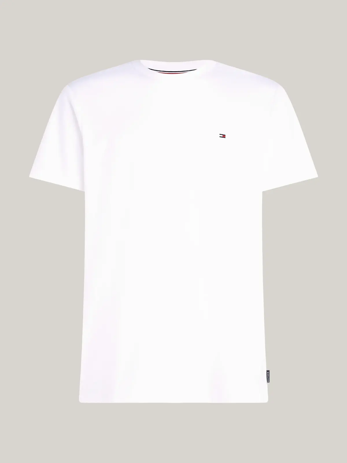 Tommy Hilfiger LUXURY INTERLOCK TEE, YBR Beyaz Erkek T-Shirt & Polo