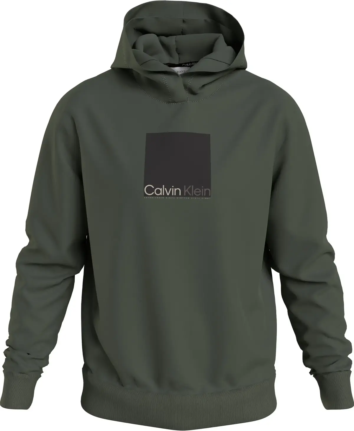 Calvin Klein SQUARE LOGO HOODIE Erkek Yeşil Hoodie