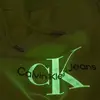 Calvin Klein GLOW IN THE DARK LOG Erkek Sarı Şort