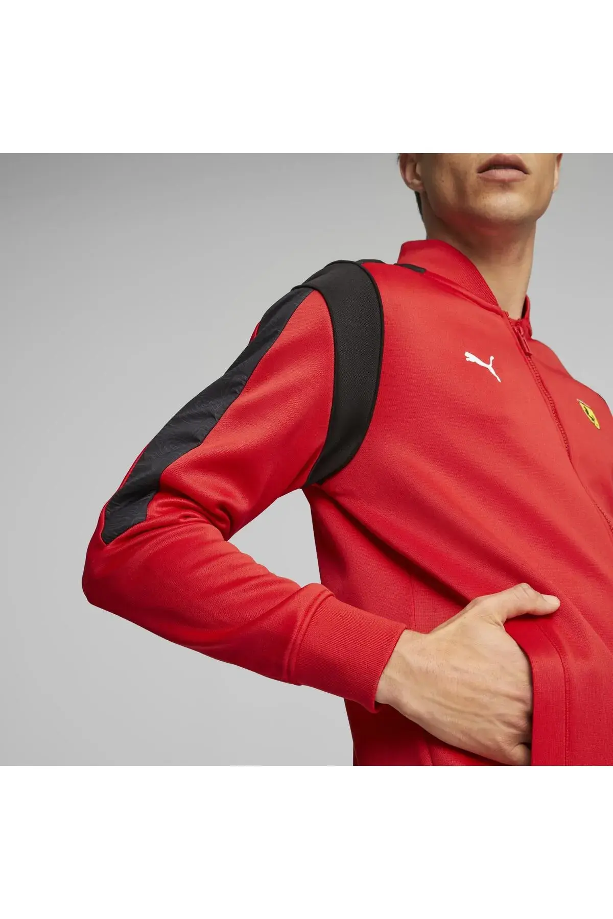 Puma Ferrari Race MT7 Track Jacket Kırmızı Erkek Fermuarlı Sweatshirt