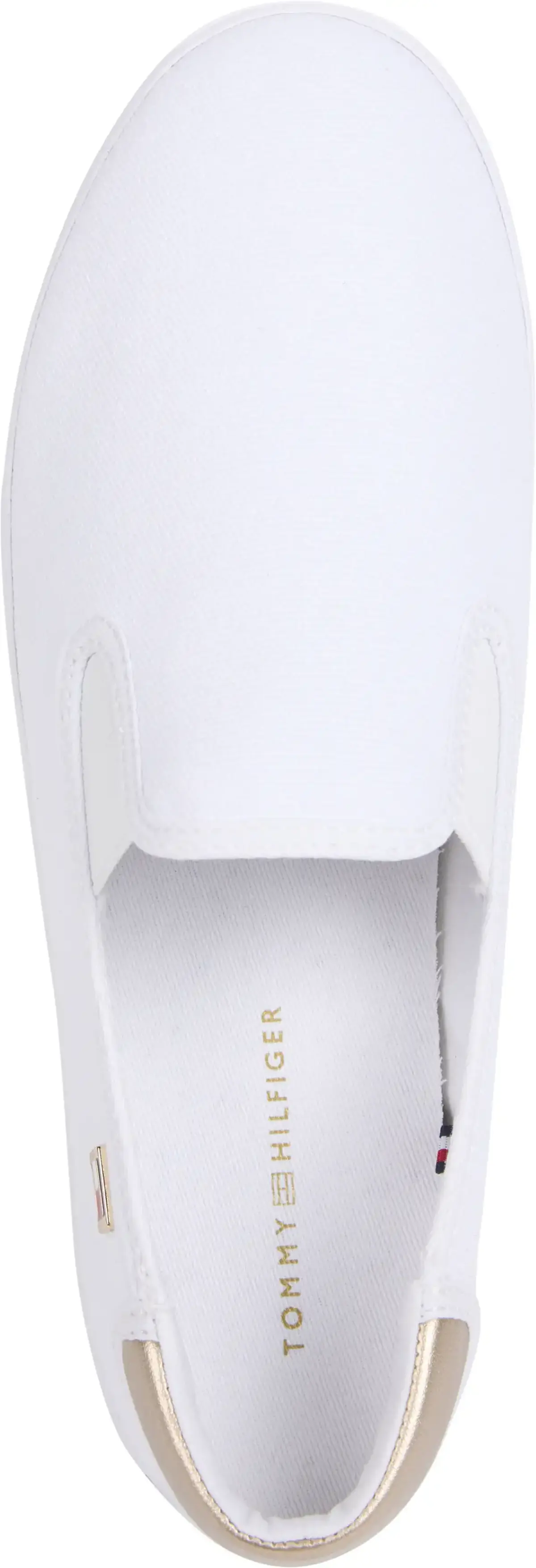 Tommy Hilfiger VULC CANVAS SLIP-ON, YBS Beyaz Kadın Spor Ayakkabı & Sneaker