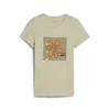 PUMA GRAPHICS Puma Wording Tee Bej Kadın T-Shirt