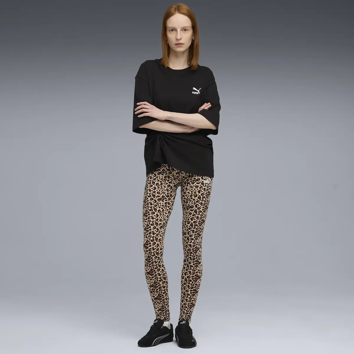 Puma ESS GRAPHIC Animal Leggings Bej Kadın Tayt