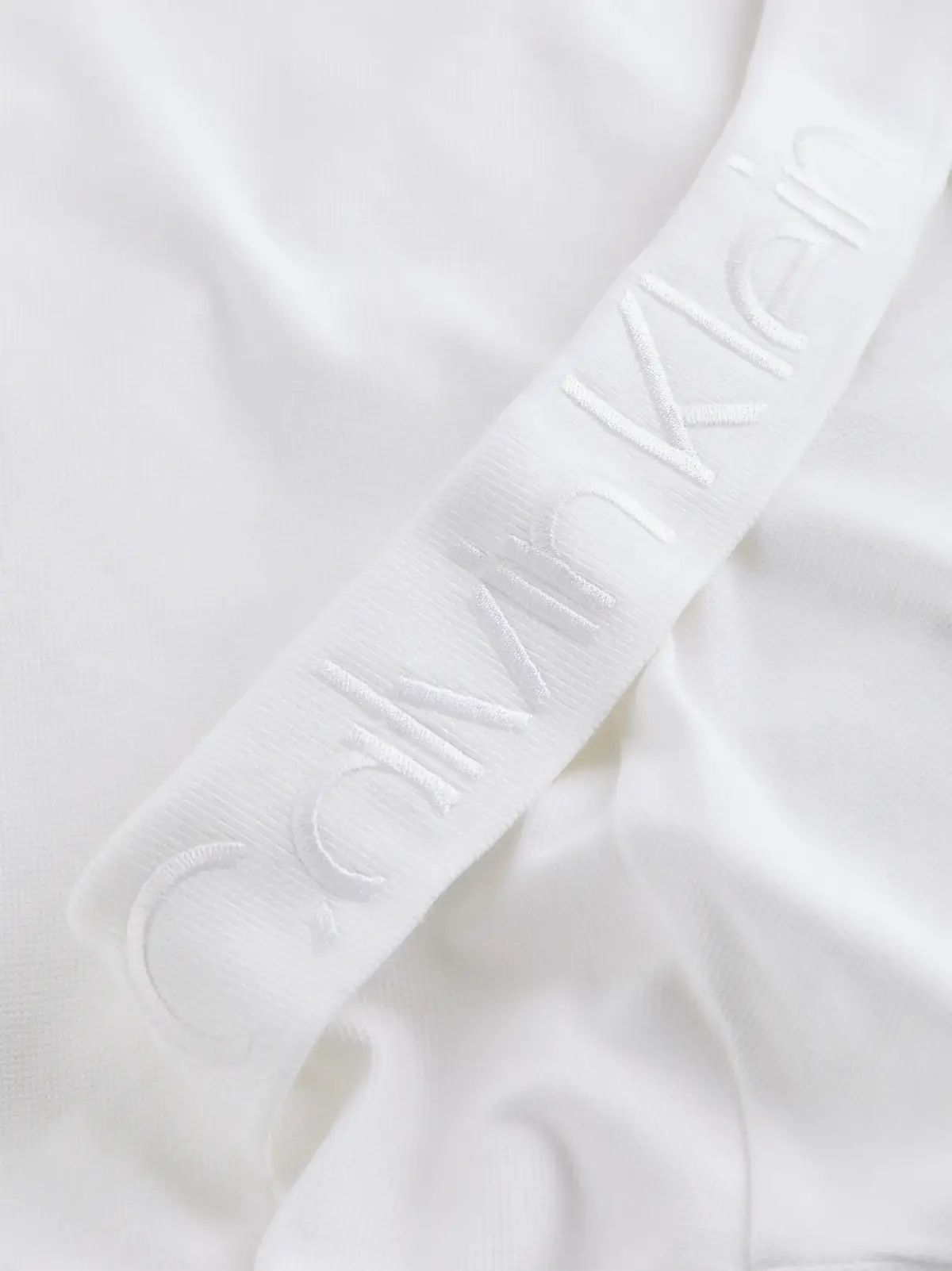 Calvin Klein STRETCH PIQUE LOGO C, YAF Beyaz Erkek T-Shirt & Polo