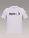 Calvin Klein SS 30S WHSL CALVIN COLL WORD GRA Beyaz Erkek T-Shirt