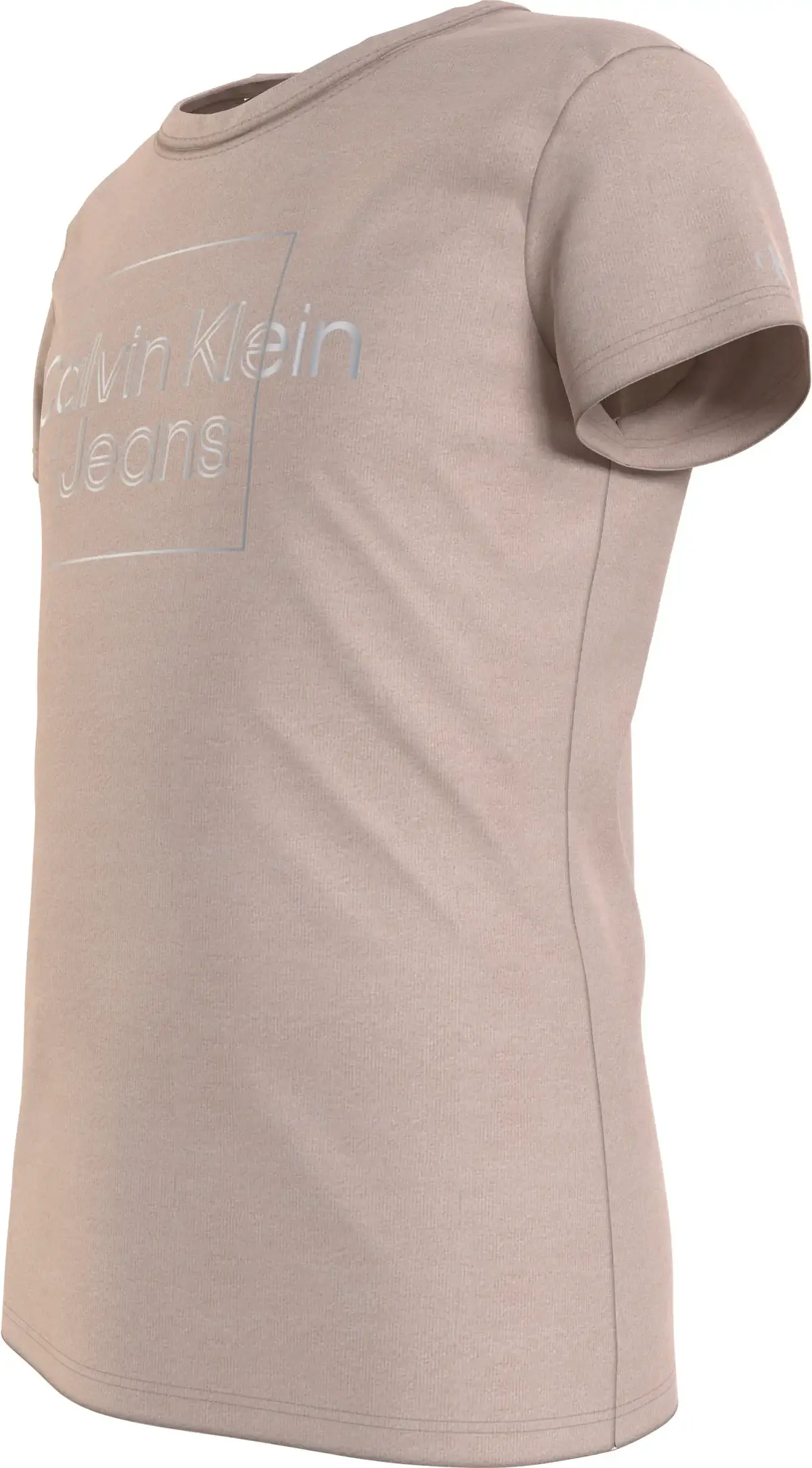 Calvin Klein METALLIC BOX SLIM FI Kadın Kahverengi T-Shirt