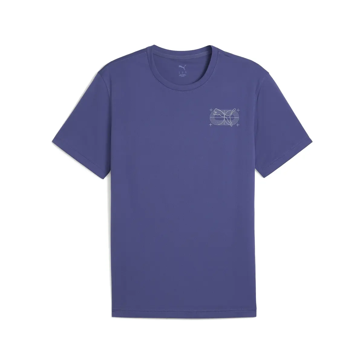 Puma GRAPHICS SKELETON RUN TEE Mavi Erkek T-Shirt