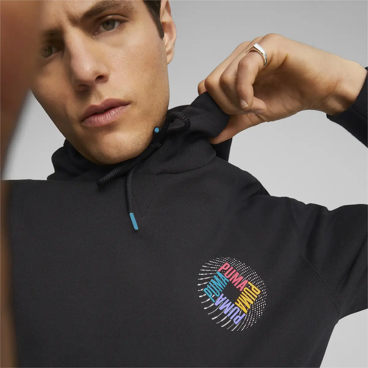 Puma SWxP Graphic Hoodie Siyah Erkek Sweathirt