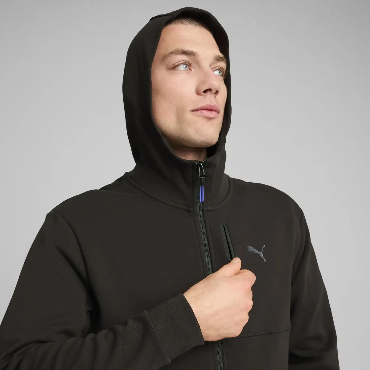 Puma OPEN ROAD Full-Zip Hoodie Siyah Erkek Sweatshirt