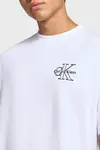 Calvin Klein SS 30S MICRO MONOLOGO GRAPHIC TE Beyaz Erkek Tişört