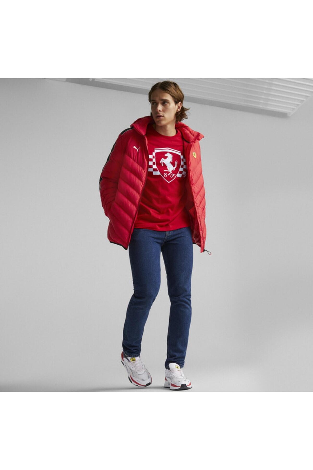 Puma Ferrari Race Mt7 Ecolite Down Jacket Kırmızı Erkek Şişme Mont
