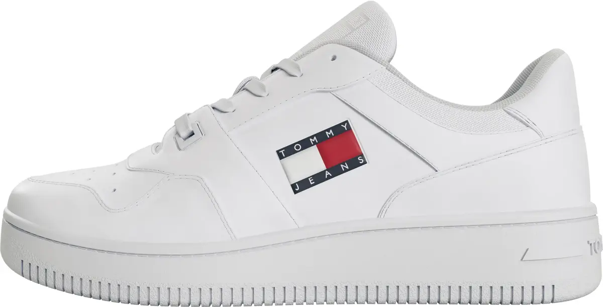 Tommy Hilfiger TJW RETRO BASKET ESS, YBS Beyaz Kadın Spor Ayakkabı & Sneaker