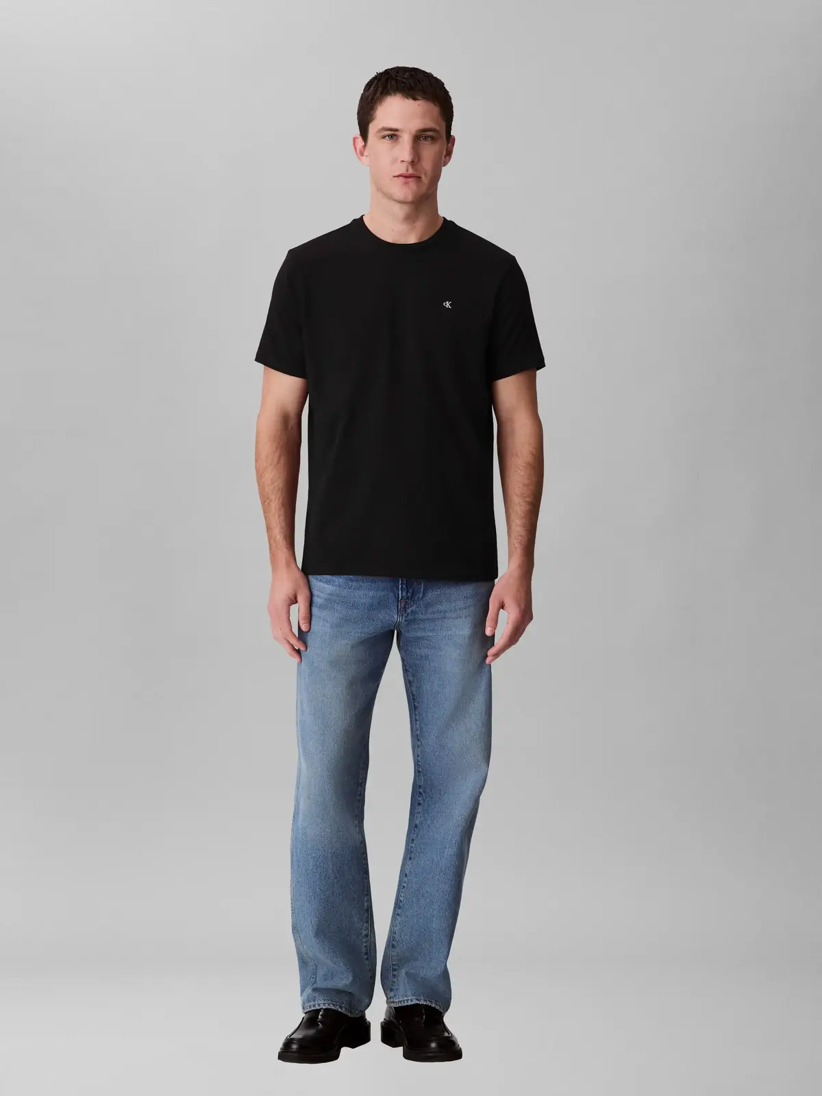 Calvin Klein SS SMOOTH CTTN SOLID, UB1 Siyah Erkek T-Shirt