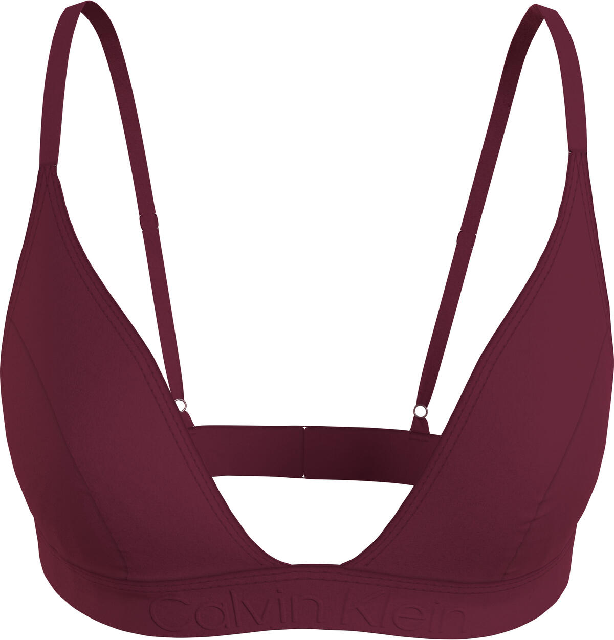 Calvin Klein TRIANGLE Kadın Bordo Bikini Üstü