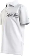 Calvin Klein INST. CUT OFF LOGO P Erkek Beyaz Polo T-Shirt