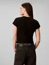 Calvin Klein SS SLIM FIT BABY MON, UB1 Siyah Kadın T-Shirt