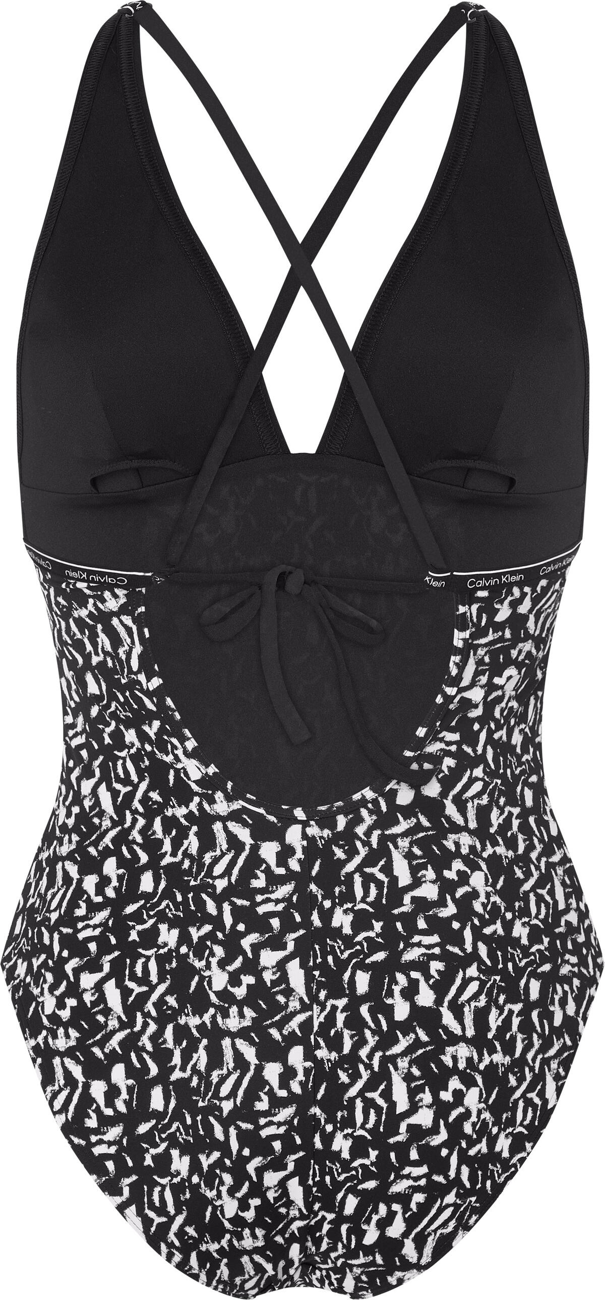 Calvin Klein PLUNGE ONE PIECE-PRI Kadın Siyah Mayo