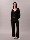 Calvin Klein Long Sleeve Button U, UB1 Siyah Kadın Hırka