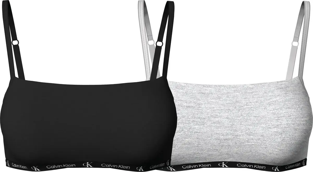 Calvin Klein UNLINED BRALETTE 2PK Kadın Siyah Bralet