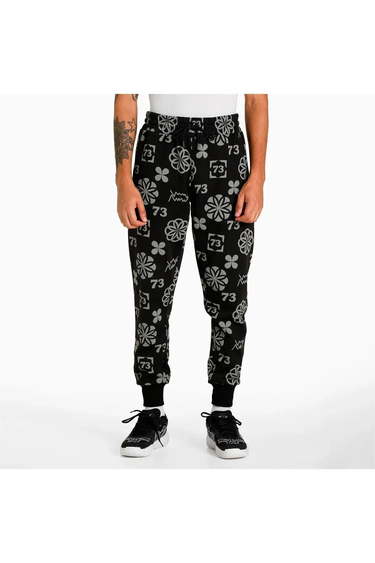 Puma Booster Clyde Print Pant Siyah Erkek Basketbol Eşofman Altı