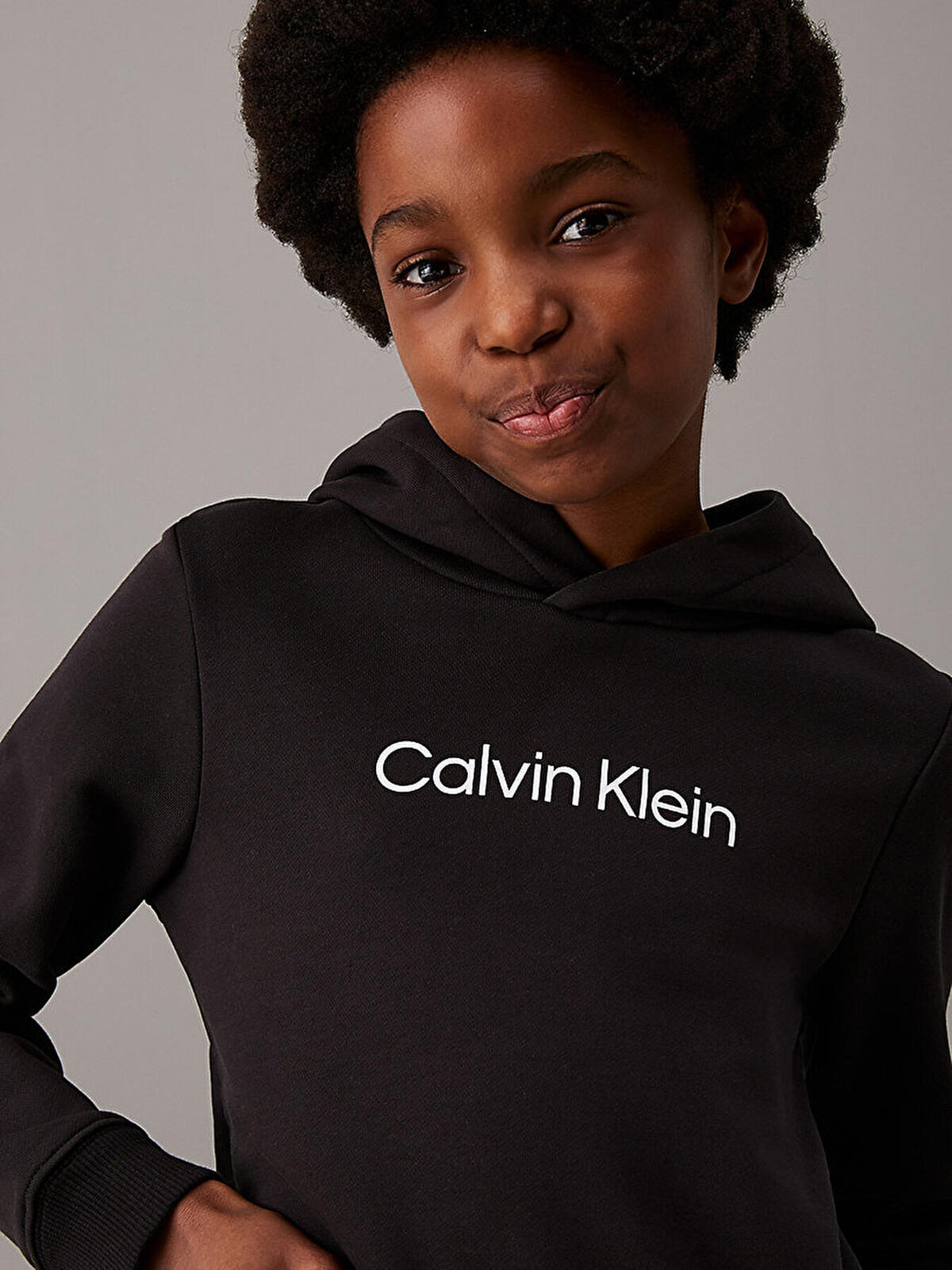 Calvin Klein INST. LOGO REG. TERR, BEH Siyah Unisex Sweatshirt