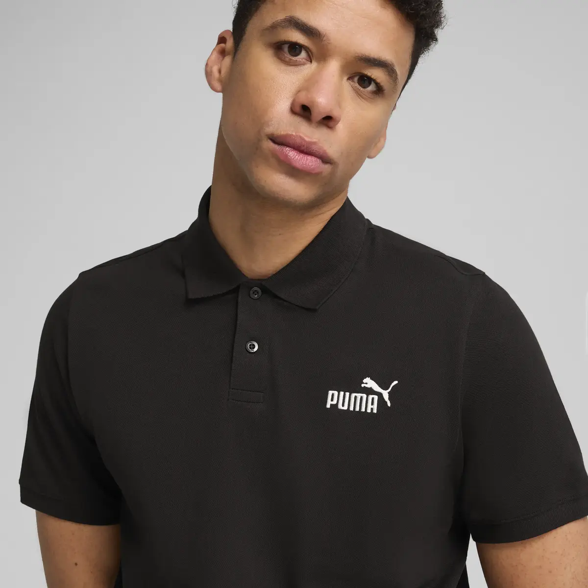 Puma ESS No. 1 Logo Pique Polo Siyah Erkek T-Shirt