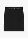 Calvin Klein PUNTO TAPE SKIRT Kadın Siyah Etek