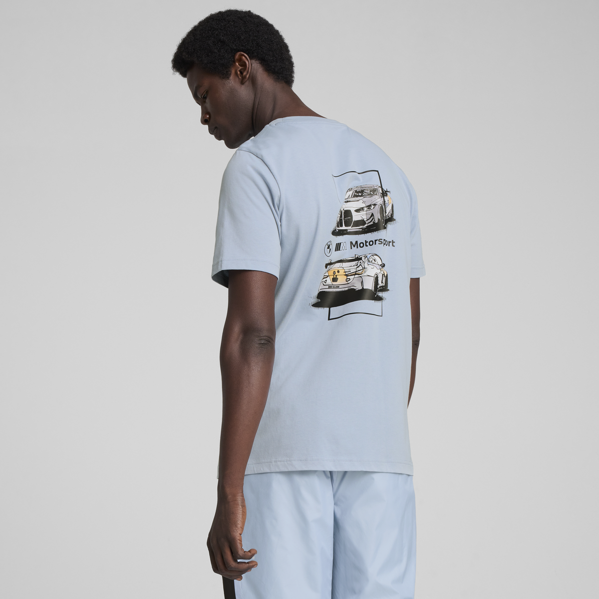 Puma BMW MMS CAR GRAPHIC TEE 2 Mavi Erkek T-Shirt