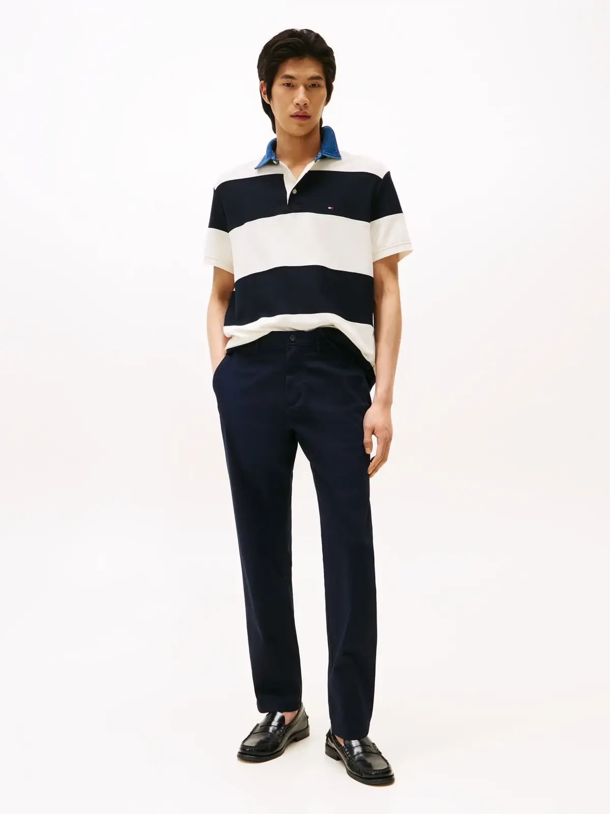 Tommy Hilfiger HARLEM CHINO SATIN, DW5 Siyah Erkek Pantolon