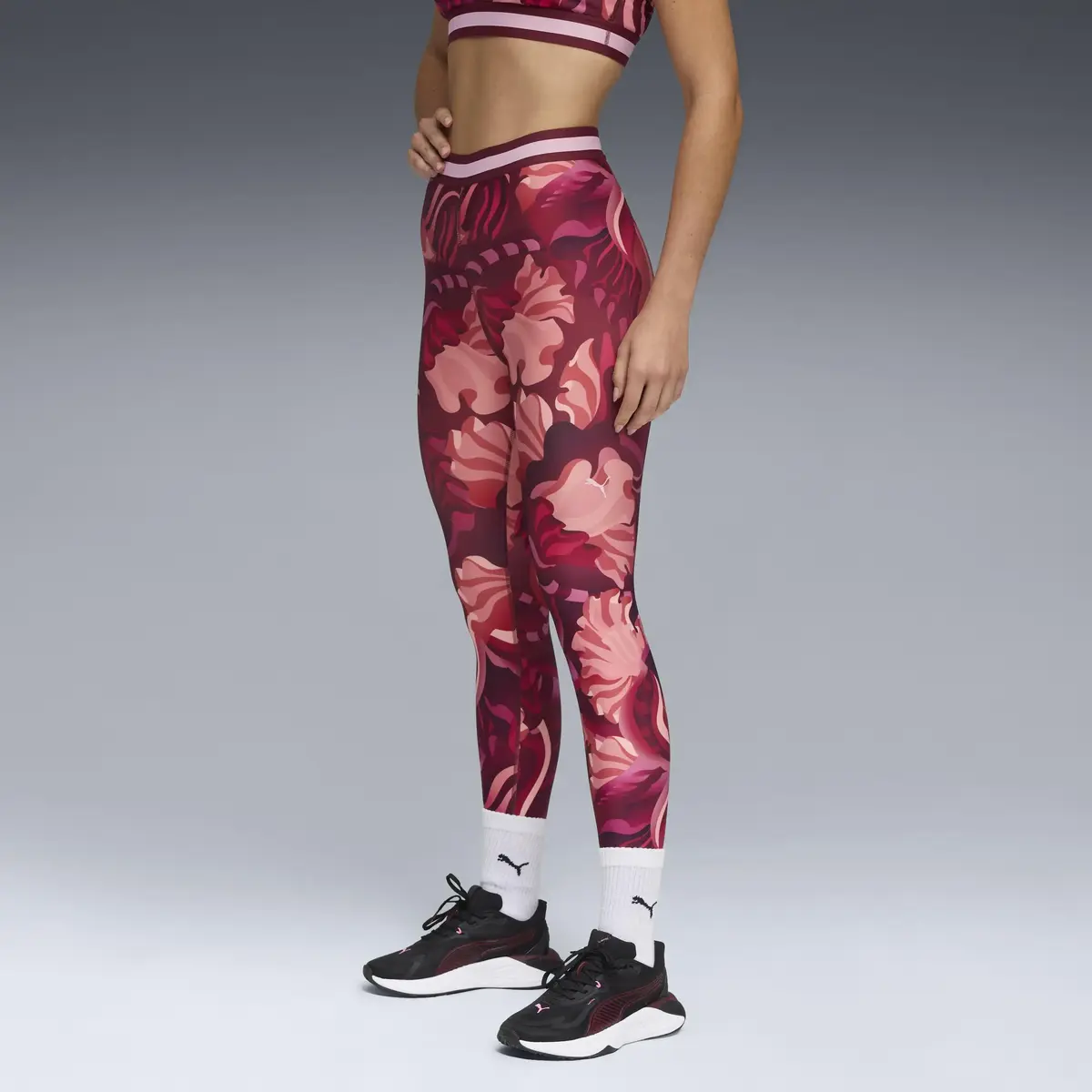 Puma W PUMA STRONG TIGHT Kırmızı Kadın Tayt